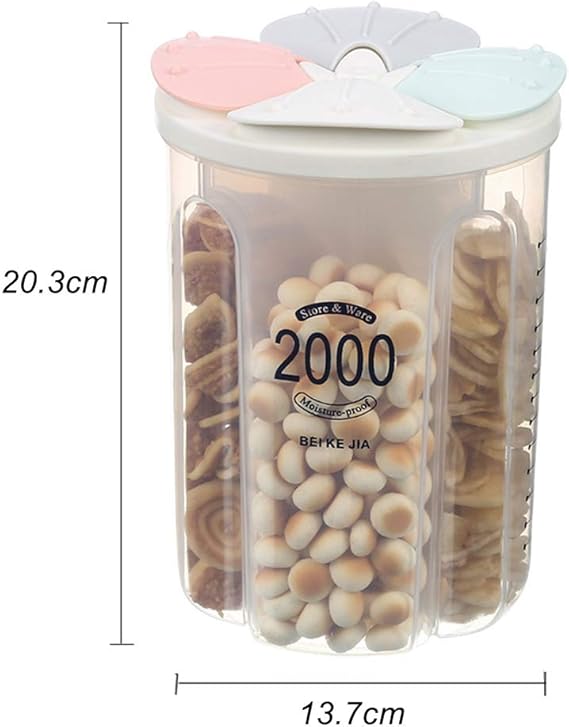 Dispensador De Alimento Con 4 Compartimento