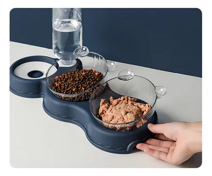 Comedero 3 en 1 con Dispensador de Agua – Mascotas