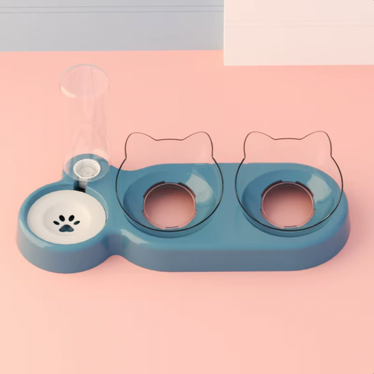 Comedero 3 en 1 con Dispensador de Agua – Mascotas