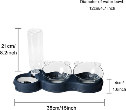 Comedero 3 en 1 con Dispensador de Agua – Mascotas