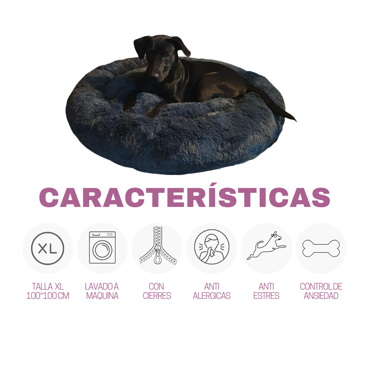 Camas para Perro y Gato Anti-Estrés XL