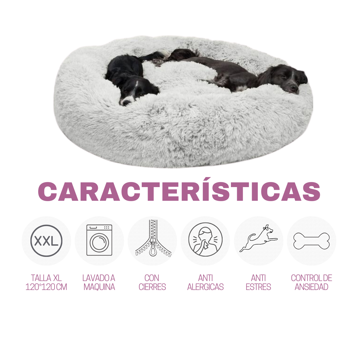 Camas para Perro y Gato Anti-Estrés XXL