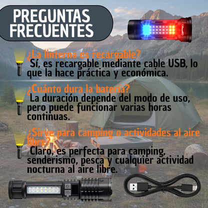 Linterna Recargable Tactica Tipo C