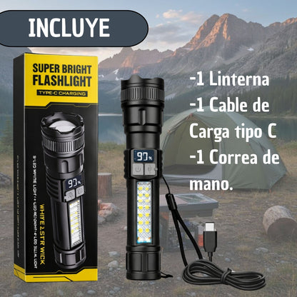 Linterna Recargable Tactica Tipo C