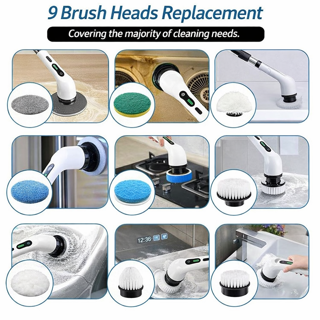 Cepillo De Limpieza Giratorio 9 En 1