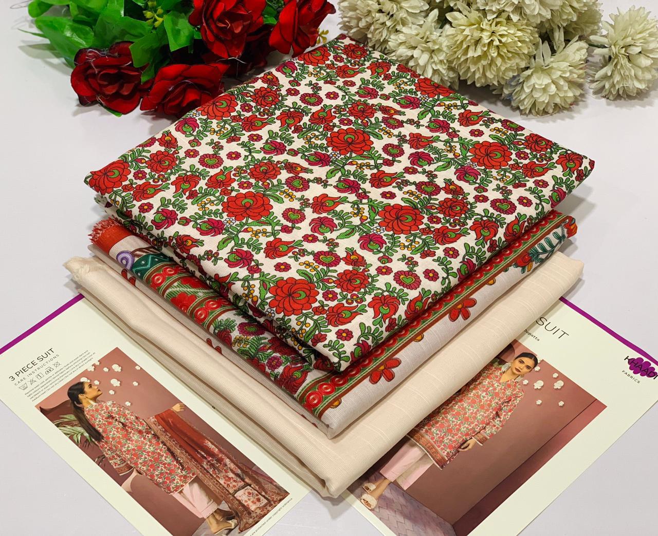 DIGITAL PRINT LUXURY SLUB KHADDAR BY KHAADI